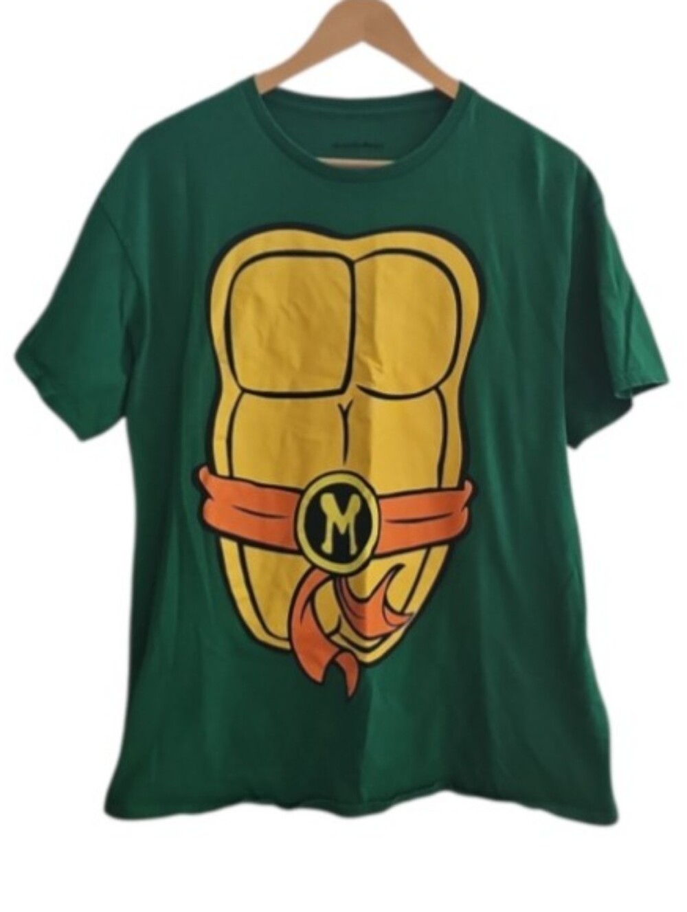TMNT Michelangelo Costume T Shirt Men’s L Green Nickelodeon Ninja Turtles